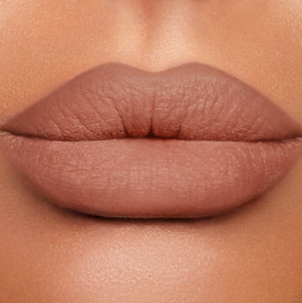 Charlotte Tilbury Lip Cheat Iconic Nude on model lips