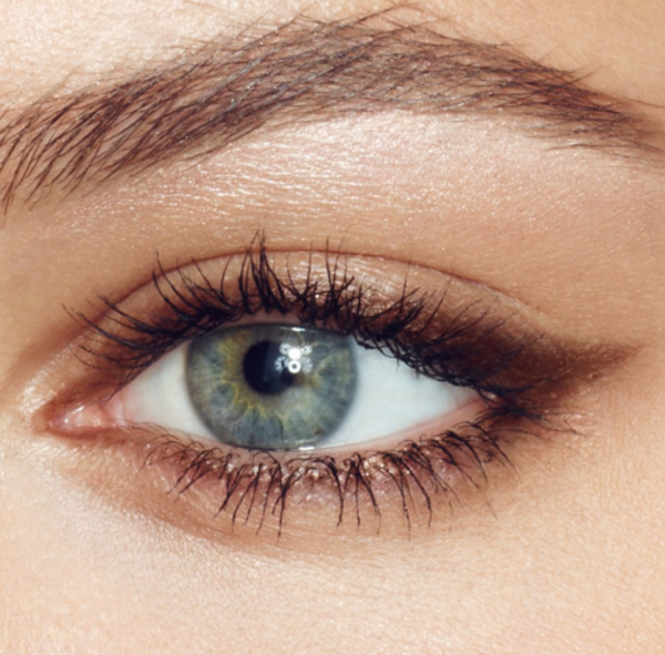 Close up of model's eye wearing Charlotte Tilbury Shimmering Brown Eyeliner